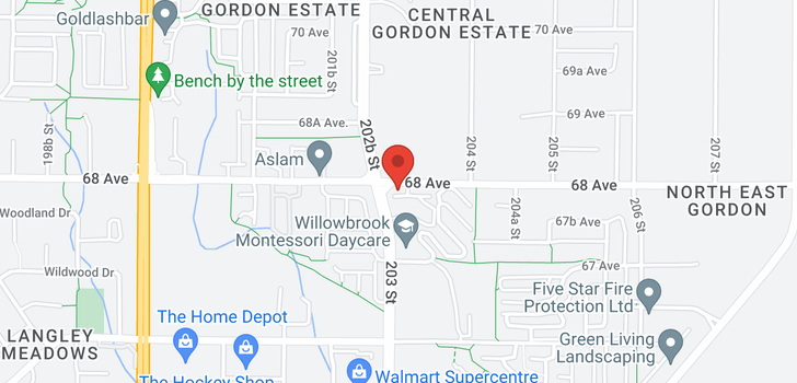 map of 22 20326 68 AVENUE